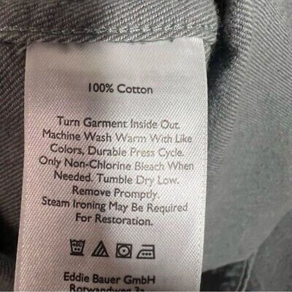 Eddie Bauer Mens Classic Fit Button Down Shirt‎ Size 2XL Gray Long Sleeve Cotton - Picture 5 of 5